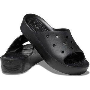 Crocs Classic Platform Slide Sandals Womens 6 Black 208180 NEW